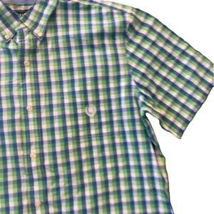 Chaps Button Up Collared Short Sleeve Shirt
